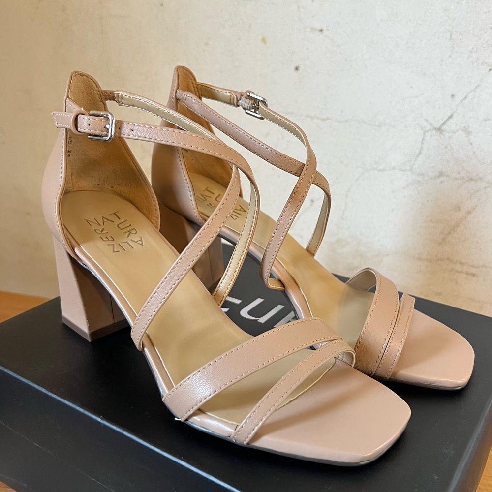 Naturalizer Nude Heeled Strappy Sandal